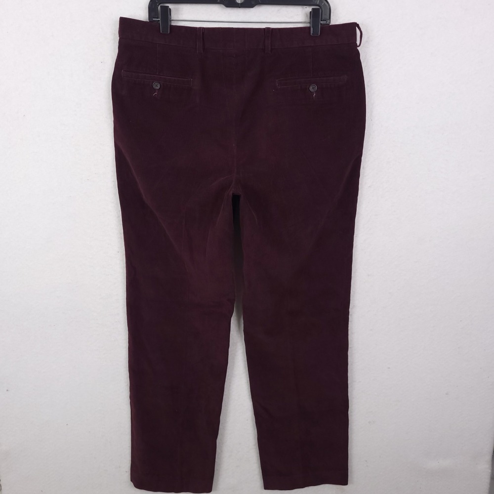 Lauren Ralph Lauren Corduroy Pants Mens 34W 32 Fits 36x30 L Burgundy Cotton